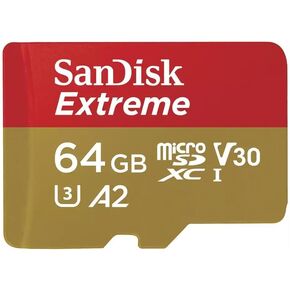 سانديسك اكستريم 64 جيجابايت فئة 10/UHS-I (U3) V30 microSDXC in Saudi Arabia