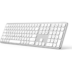 SODI Wireless Bluetooth Keyboard for Mac, Backlit Wireless Keyboard with Numeric Keypad, Aluminum Rechargeable Keyboard, Slim Keyboard for iPad, iPhone 16/15/14, iMac, MacBook Pro/Air, iOS, Full Size