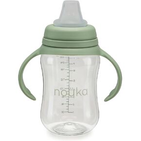 nouka Soft Spout Tritan Sippy Cup | Leak Proof and Easy Grip | Removable Handles | Wave