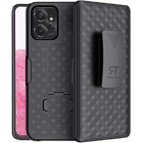 for Motorola G Power 5G (2024) Case with Belt Clip Holster, Kickstand Slim Cover Phone Case for Moto G Power 5G - Black…