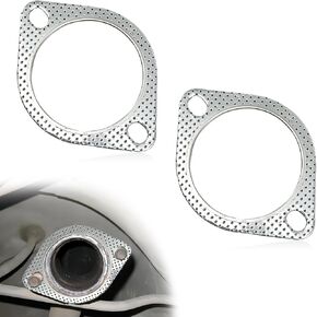 2PCS Car Exhaust Gasket Turbo, Auto Exhaust Pipe Inner Hole, High Temperature Exhaust Manifold Gasket Car Accessories Replacement OEM#120-06310-0002, 2.5Inch