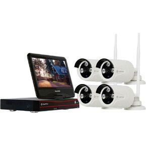 (2024 Upgraded Ver.) [8CH] Crystal Vision CVT804A-20WB All-in-One 1080P Full HD Wireless Surveillance System NVR CCTV w/ 2TB HDD, Built-in Monitor & Router, 3MP Camera Auto Pair