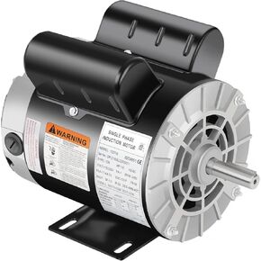 1.5 HP Air Compressor Motor, 3450 RPM Electric Motor, Single Phase 56 Frame, Duty-Continuous CCW Rotation,115/230V, 17.4/8.7A,5/8" Keyed Shaft, 1.88" Shaft Length for Air Compressors