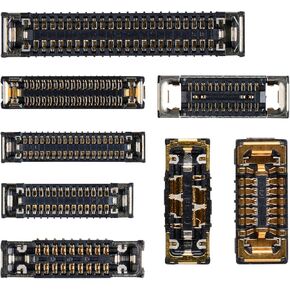8 Pcs Motherboard Socket Replacement Kit B for iPhone 12 PRO Including Charging Port Battery SIM Connector Wide Angle Telephoto Camera LCD and Touch Receptacle for iPhone 12PRO