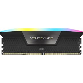 ذاكرة الوصول العشوائي CORSAIR VENGEANCE RGB DDR5 بسعة 32 جيجابايت (2 × 16 جيجابايت) وسرعة 5200 ميجاهرتز CL40 Intel XMP iCUE المتوافقة مع ذاكرة الكمبيوتر - أسود (CMH32GX5M2B5200C40)