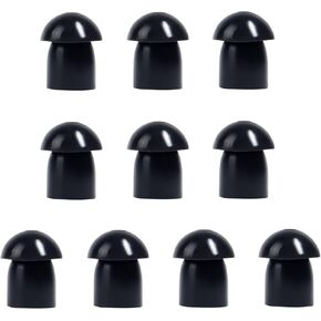 Replacement Mushroom Ear Tips Ear Buds for Two Way Radio Walkie Talkie Acoustic Coil Tube Earpiece Surveillance Headset (White, 10pcs)