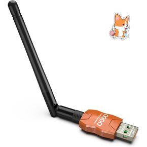 Class 1 Long Range Bluetooth Adapter for PC, QGOO USB Bluetooth Adapter for PC 5.3+EDR, Bluetooth Dongle Bluetooth Receiver Support Windows10/8.1/8/7（orange-231）