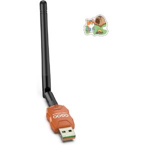 Class 1 Long Range Bluetooth Adapter for PC, QGOO USB Bluetooth Adapter for PC 5.3+EDR, Bluetooth Dongle Bluetooth Receiver Support Windows10/8.1/8/7（orange-039）