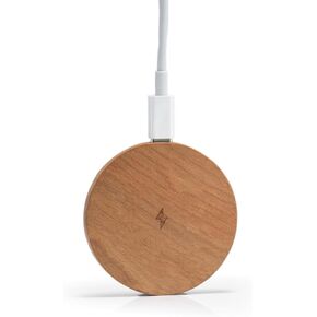 MagPuck Bamboo Wireless Charger Compatible with MagSafe, Charger for iPhone 15, iPhone 15 Pro, Max, iPhone 14, 13 & 12-15W Fast Charging (USB-C Included)