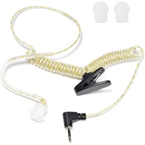 UAYESOK Receive/Listen Only Surveillance Earpiece, 2.5mm Audio Jack Balanced Armature Driver, Police Security Headset for Radio Speaker Mic, Covert & Compact & All Day Use & Clear Audio