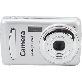 16 Mega Pixels Camera, 1080P Video Recorder, 16X Digital Zoom, Multi Axis Stabilization, 2.4 Inch Display Screen, Portable Camera for Photography Video (Silver Gray)