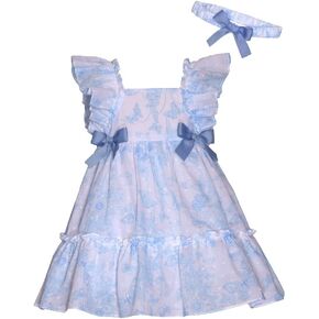Bonnie Jean Baby Girls 3M-4T Ruffle Sleeve Bow Front Dress and Headband