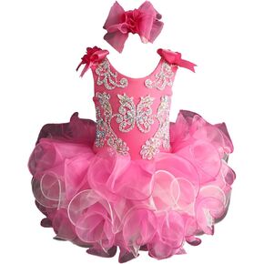 Jenniferwu G070B Infant Toddler Baby Newborn Little Girl's Pageant Party Birthday Dress bubblepink (as1, Age, 2_Years)