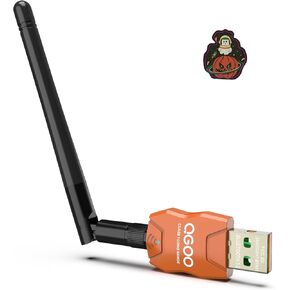 Class 1 Long Range Bluetooth Adapter for PC, QGOO USB Bluetooth Adapter for PC 5.3+EDR, Bluetooth Dongle Bluetooth Receiver Support Windows10/8.1/8/7（orange-098）