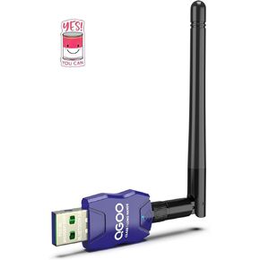 محول بلوتوث طويل المدى من الفئة 1 للكمبيوتر الشخصي، محول بلوتوث QGOO USB للكمبيوتر الشخصي 5.3+EDR، جهاز استقبال بلوتوث دونجل يدعم Windows10/8.1/8/7 (أزرق-173)