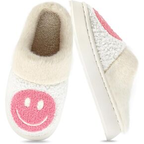 House Slippers for Women Men, Cozy Plush Womens Slippers Soft Warm Memory Foam Womens Platform Slippers Indoor Outdoor