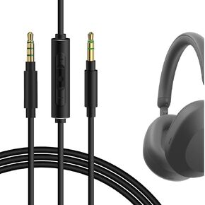 كابل صوت Geekria مع ميكروفون متوافق مع كابل سماعات الرأس Sony WH-ULT900N WH-XB920N WH-XB910N WH-1000XM5، سلك ستيريو بديل 1/8 بوصة (3.5 مم) إلى 3.5 مم مع ميكروفون مضمن (4 أقدام/1.2 متر)