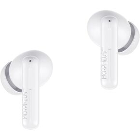Nemesis ANC Wireless Noise Cancelling Headphones TW2750W, in Ear Blueooth Earphones, Pure White