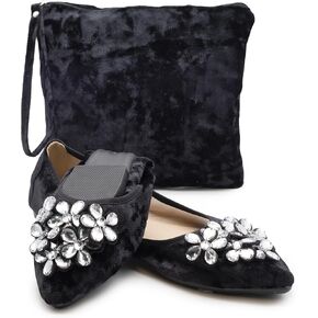 Silky Toes Foldable Shoes for Women Ballet Flats for Purse Dressy