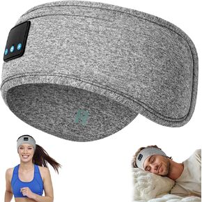 New bee Sleep Headphones, Bluetooth 5.2 Headband Headphones, 26H Playtime Sports Wireless Music Sleeping Headphones with Built in Speakers for Side Sleepers, Workout, Running, Yoga, Travel