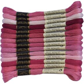 Rainbow Colors Embroidery Floss - Cross Stitch Threads - Friendship Bracelets Floss - Crafts Floss- Hand Embroidery Thread 25 Skeins Per Pack