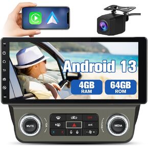 4GB+64GB Car Radio for Chevy Camaro 2010 2011 2012 2013 2014 2015, Android 13 Head Unit Upgrade Support WiFi Bluetooth 4G Online GPS Navigation Wireless CarPlay Android Auto and Free Rear Camera