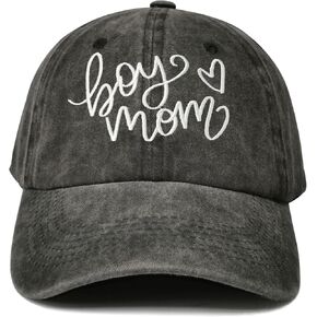 Hepandy Boy's Mom Baseball Cap Embroidery for Women, Gift for Mother Mama, Washed Pink Soft Cotton Adjustable Snapback Hat