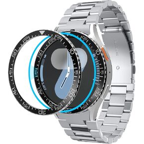 Spigen Bezel Tune Designed For Samsung Galaxy Watch 7 44mm Bezel Ring Protector Bezel Ring Adhesive Cover Case (2024) - Black