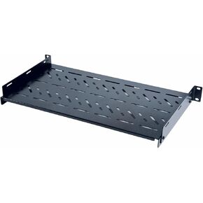 1U Server Rack Shelf Universal Vented Rack Mount Tray for 19" Network Equipment Rack and Cabinet Heavy Duty Metal,10 inch deep