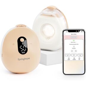 Hands Free Breast Pump Wearable Electric Breastfeeding Pump Wireless, Support APP & Half-Lying Suction with 3 Modes 12 Levels, Smart Night Vision Quiet Breast Pump 28/24/21/19 mm, 2 Pack