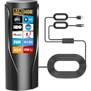 2024 Upgraded Digital TV Antenna, 1000+ Miles Range TV Antenna, Antenna for Smart TV, TV Antenna Indoor, Portable HD Antenna Indoor, Supports 4k Indoor Full Hd Smart Tv-36ft Coax HDTV Cable