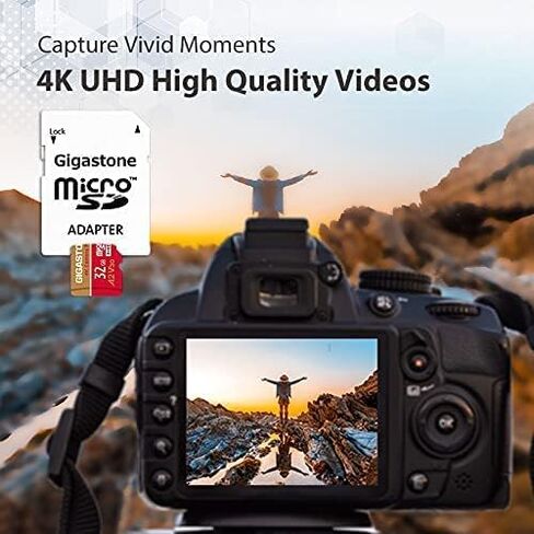 [استعادة بيانات مجانية لمدة 5 سنوات] بطاقة Gigastone 32 جيجابايت 2-Pack Micro SD، كاميرا 4K Pro، فيديو UHD لـ GoPro، كاميرا الحركة، Wyze، DJI، Drone، R/W حتى 95/35 ميجابايت/ثانية بطاقة ذاكرة MicroSDHC UHS- أنا U3 A2 V30 in Kuwait