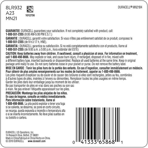 Duracell - 21/23 12V Specialty Alkaline Battery - Long Lasting Battery - 4 Count (Pack of 6) in Saudi Arabia