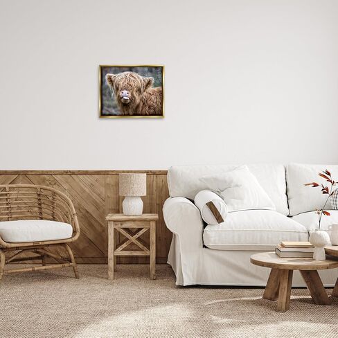 Stupell Industries BaBy Highland Calf Cattle Licking Lips Country Farmland Canvas Wall Art, Design By James Dobson in Saudi Arabia
