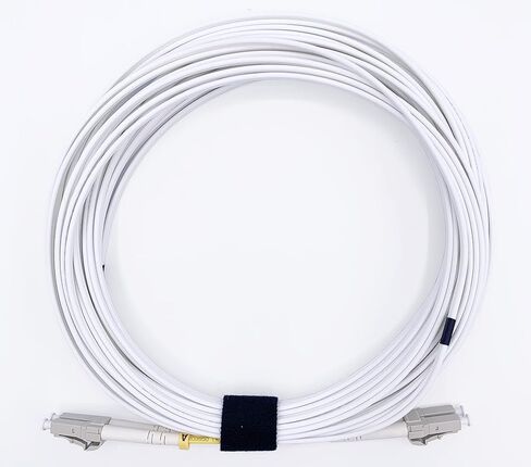 Elfcam® - كابل ألياف بصرية بطول 20 مترًا LC/UPC إلى LC/UPC متعدد الأوضاع مزدوج 50/125um OM3 LSZH أبيض (20 مترًا) in Saudi Arabia