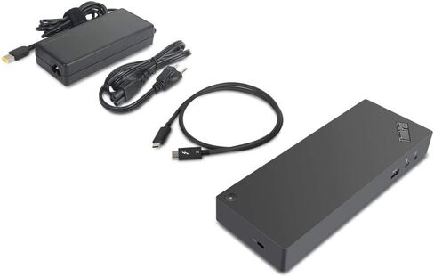 Lenovo ThinkPad Thunderbolt 3 Dock Gen 2 135W (40AN0135) قدرة عرض مزدوجة UHD 4K، 2 HDMI، 2 DP، USB-C، USB 3.1 مع بطاقة ضمان لمدة 3 سنوات (متجددة) in Saudi Arabia