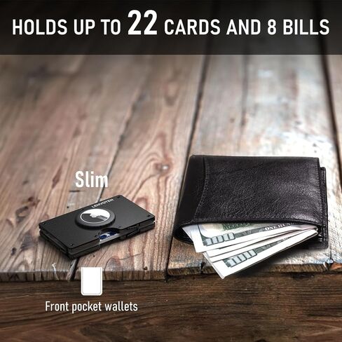 Lenvoten Credit Card Holder & Money Clip Wallets for Men-Slim RFID Blocking Men's Wallet Business Card Holder Mens Gifts Ideas (Carbon Fiber) in Saudi Arabia