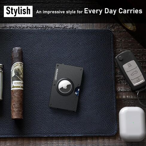 Lenvoten Credit Card Holder & Money Clip Wallets for Men-Slim RFID Blocking Men's Wallet Business Card Holder Mens Gifts Ideas (Carbon Fiber) in Saudi Arabia