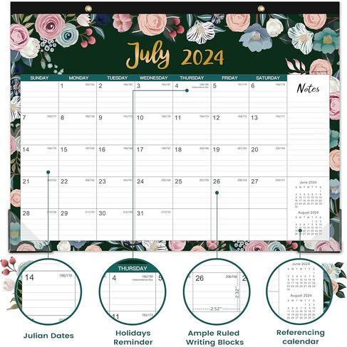 تقويم المكتب 2023-2024 - تقويم مكتب كبير 2023-2024 من سبتمبر 2023 إلى ديسمبر 2024، 22 بوصة × 17 بوصة، تقويم مكتب شهري كبير لمدة 16 شهرًا، 2 في 1، أفضل تقويم مكتب/جدار للتخطيط أو التنظيم in Kuwait