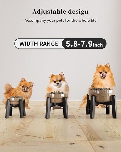 CZPET Dog Bowl Stand with Adjustable Height and Width [Stand Only] in Saudi Arabia