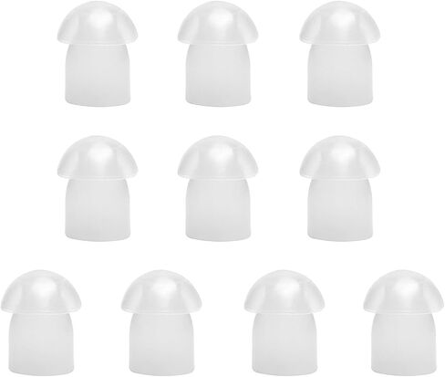 Replacement Mushroom Ear Tips Ear Buds for Two Way Radio Walkie Talkie Acoustic Coil Tube Earpiece Surveillance Headset (White, 10pcs) in Saudi Arabia