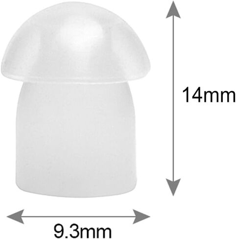 Replacement Mushroom Ear Tips Ear Buds for Two Way Radio Walkie Talkie Acoustic Coil Tube Earpiece Surveillance Headset (White, 10pcs) in Saudi Arabia