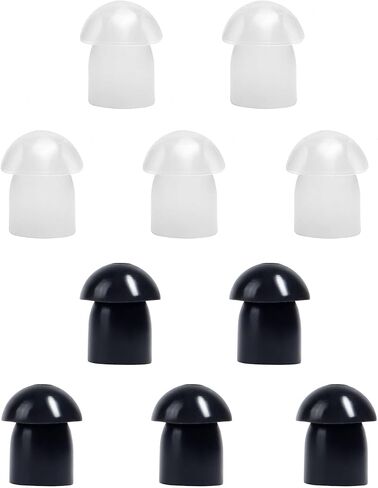 Replacement Mushroom Ear Tips Ear Buds for Two Way Radio Walkie Talkie Acoustic Coil Tube Earpiece Surveillance Headset (White, 10pcs) in Saudi Arabia