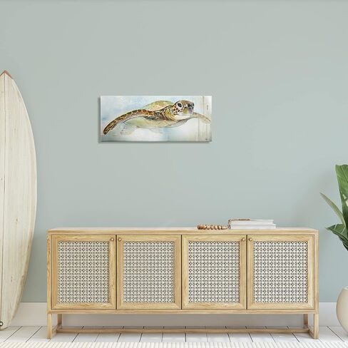 Stupell Industries Peaceful Sea Turtle Swimming Canvas Wall Art, Design by Diannart in Saudi Arabia