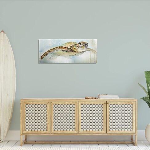 Stupell Industries Peaceful Sea Turtle Swimming Canvas Wall Art, Design by Diannart in Saudi Arabia