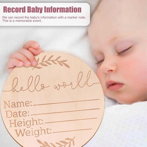 لافتة إعلان خشبية للطفل، علامة إعلان الميلاد، لافتة Hello World لحديثي الولادة كهدية لحديثي الولادة لحفل استقبال المولود الجديد، لافتة إعلان اسم الطفل تذكارية in Kuwait
