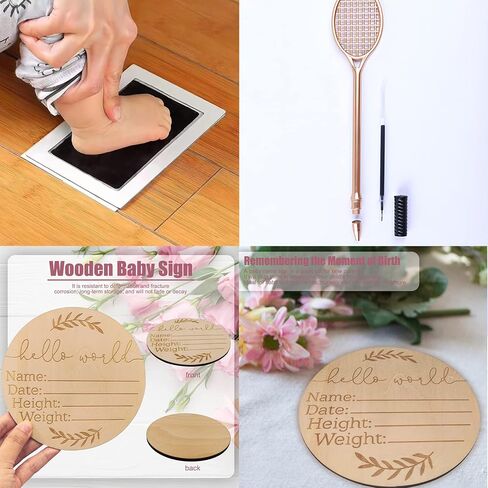 لافتة إعلان خشبية للطفل، علامة إعلان الميلاد، لافتة Hello World لحديثي الولادة كهدية لحديثي الولادة لحفل استقبال المولود الجديد، لافتة إعلان اسم الطفل تذكارية in Kuwait