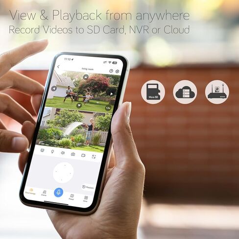 [كاميرا WiFi 6 مزدوجة العدسات] XMARTO 2 في 1 HD WiFi Home Security Camera مع تتبع الذكاء الاصطناعي، تكبير/تصغير قابل للإمالة، نطاق مزدوج 5G/ 2.4G، إعداد بلوتوث سهل in Kuwait