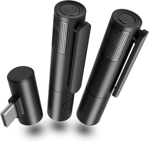 EACHWELL Wireless lavalier Microphone for iPhone iPad，Wireless Clip on Microphones，Wireless Lapel Mic for Video Recording,tiktok in Kuwait
