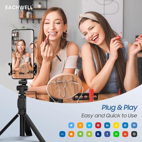 EACHWELL Wireless lavalier Microphone for iPhone iPad，Wireless Clip on Microphones，Wireless Lapel Mic for Video Recording,tiktok in Kuwait